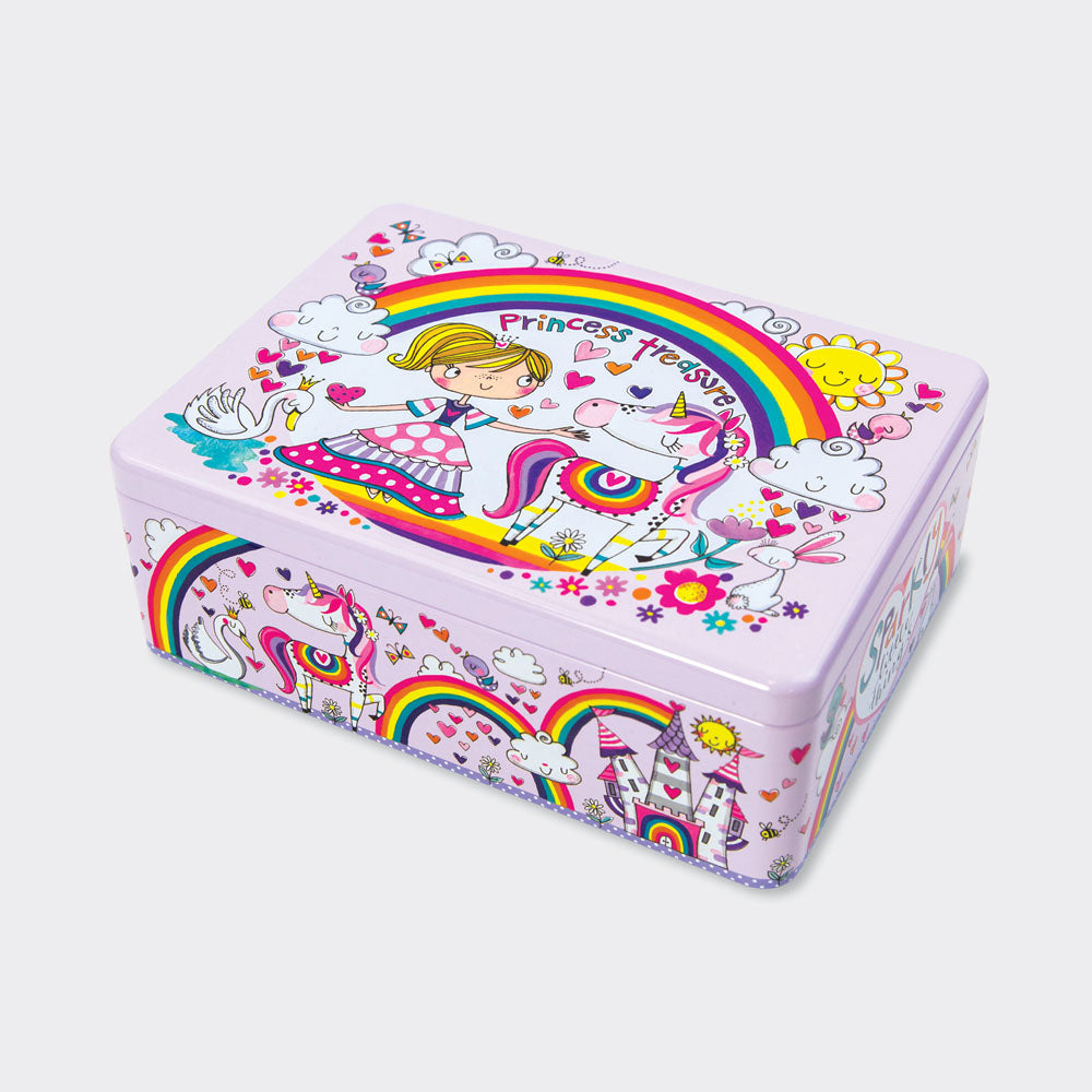 Hinged Storage Tin - Pink Princess Treasures
