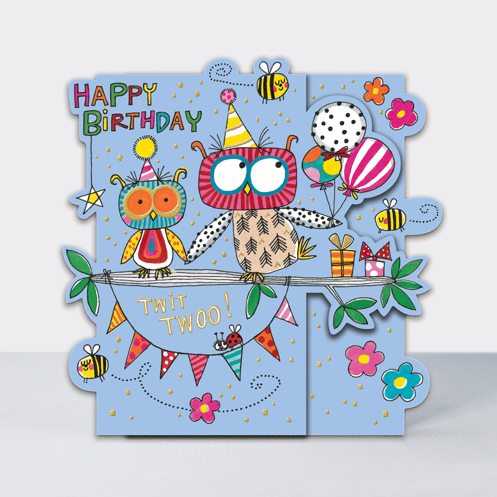 Hip Hop - Happy Birthday Owls  - Birthday Card