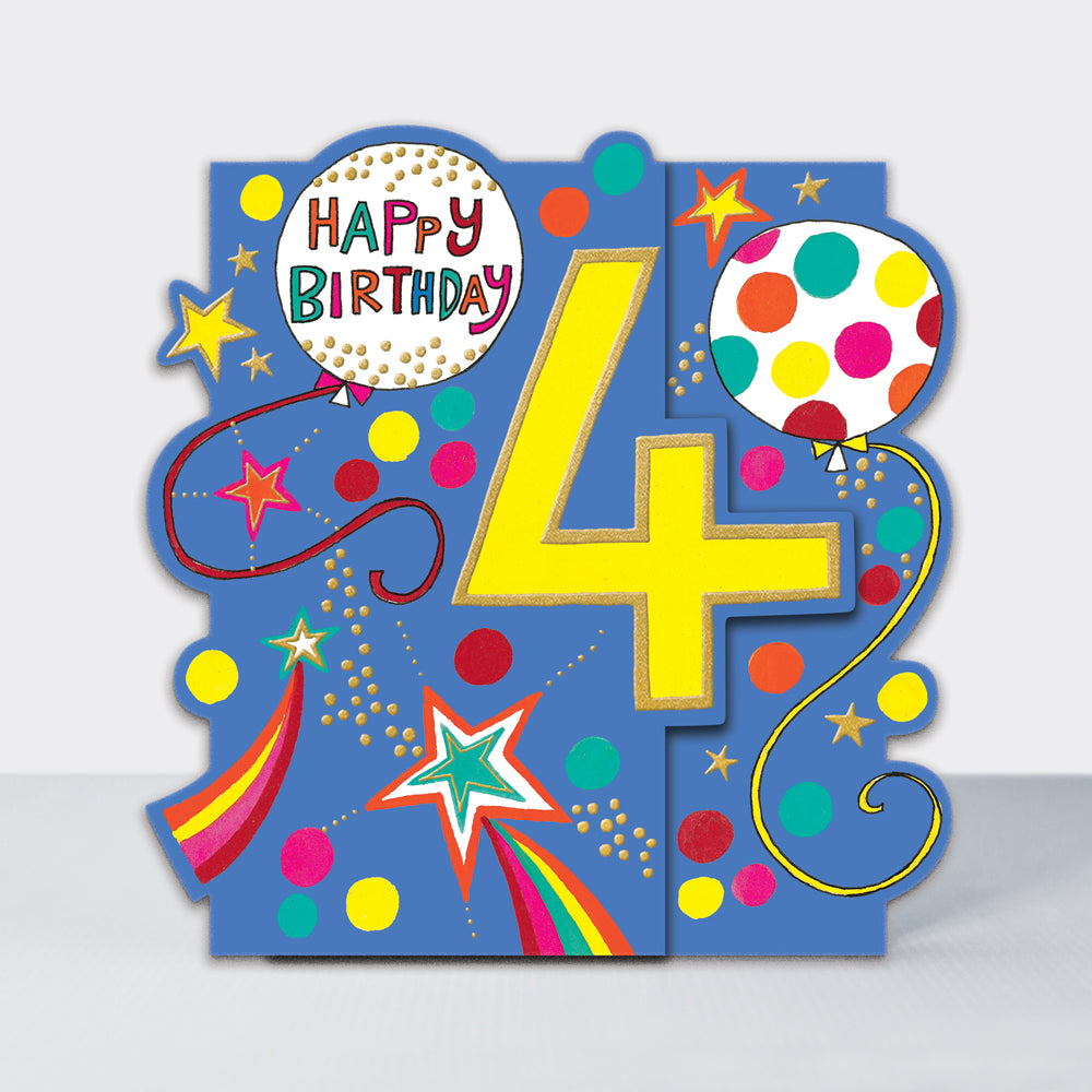 Hip Hop - Happy 4th Birthday  - Birthday Card
