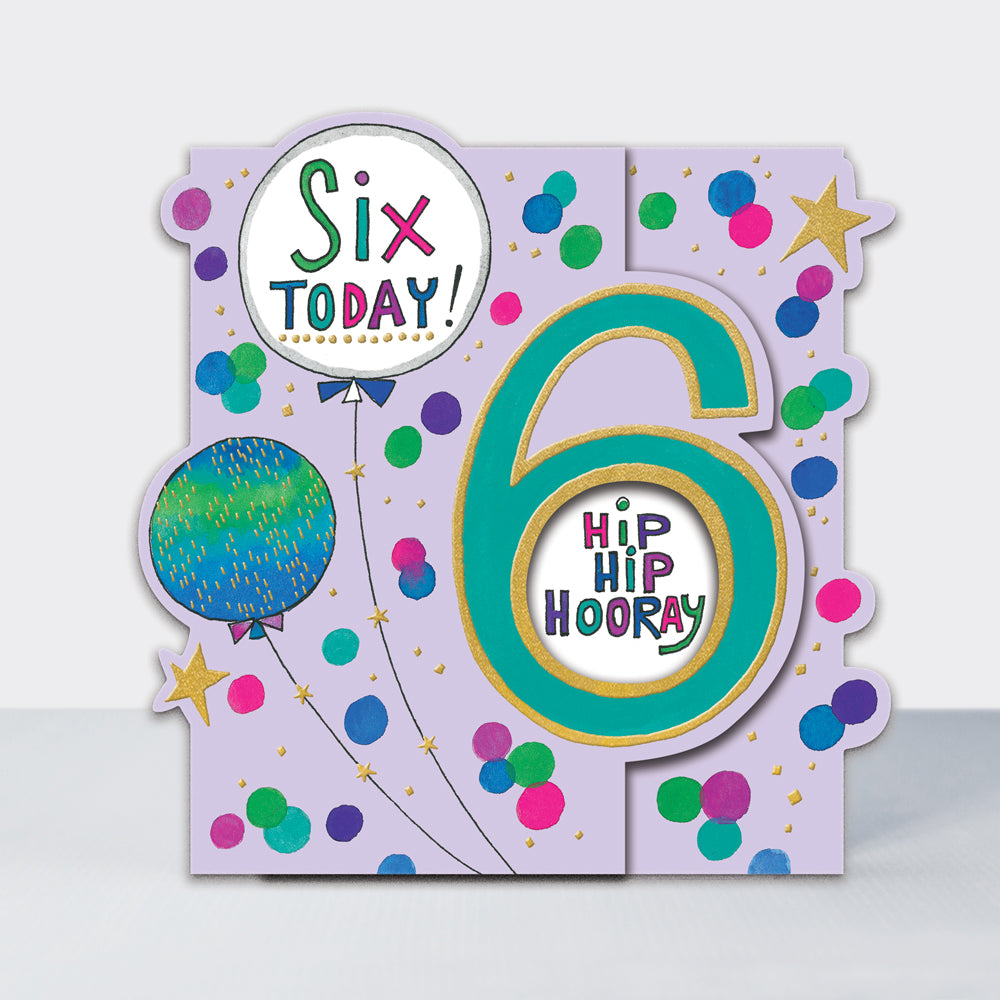 Hip Hop - Six Today  - Birthday Card