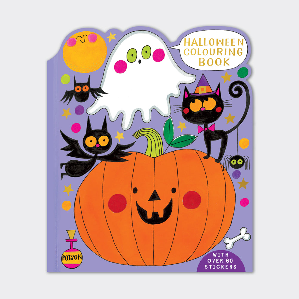 Halloween Die-Cut Colouring Book With Stickers