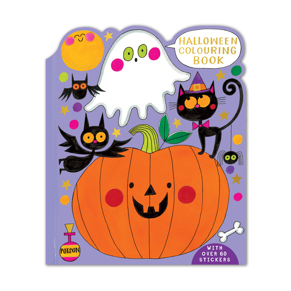 Halloween Die-Cut Colouring Book With Stickers