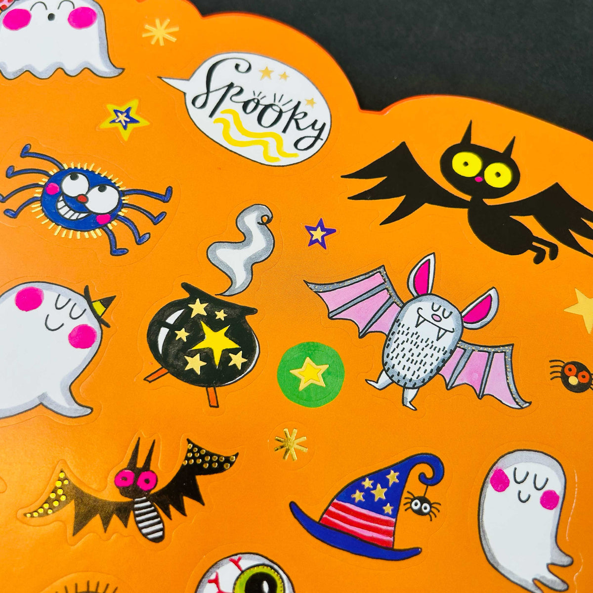 Halloween Die-Cut Colouring Book With Stickers