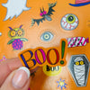 Halloween Die-Cut Colouring Book With Stickers