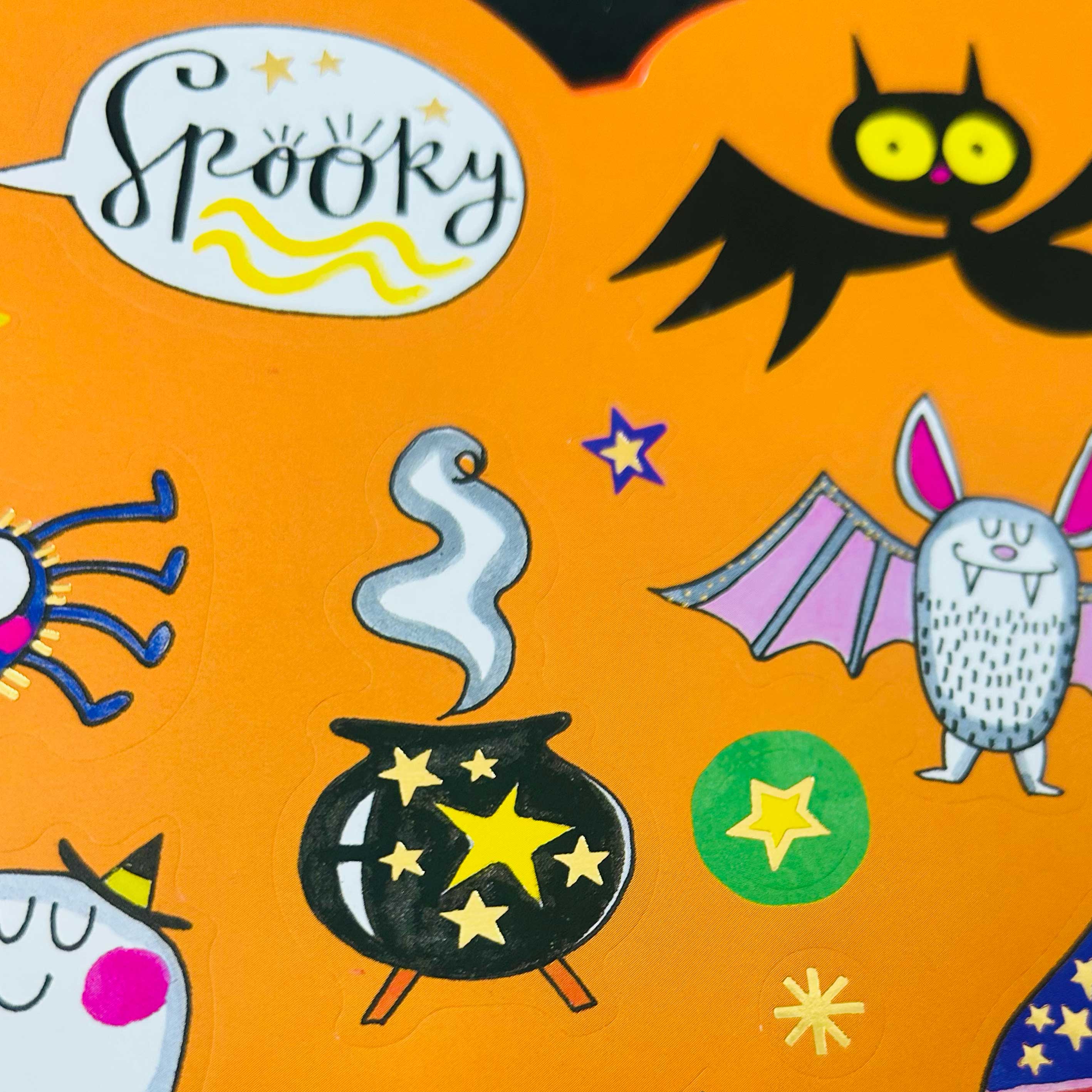 Halloween Die-Cut Colouring Book With Stickers