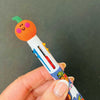Halloween Six Colour Ballpoint Pen - Pumpkin Topper