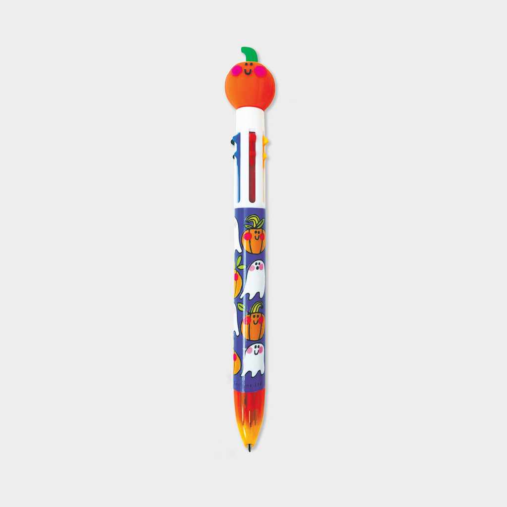 Halloween Six Colour Ballpoint Pen - Pumpkin Topper