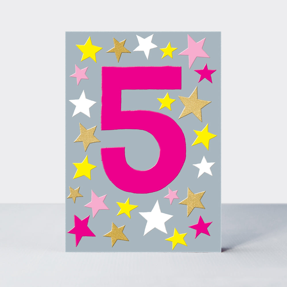 Jazz - Age 5 Birthday Card - Girl