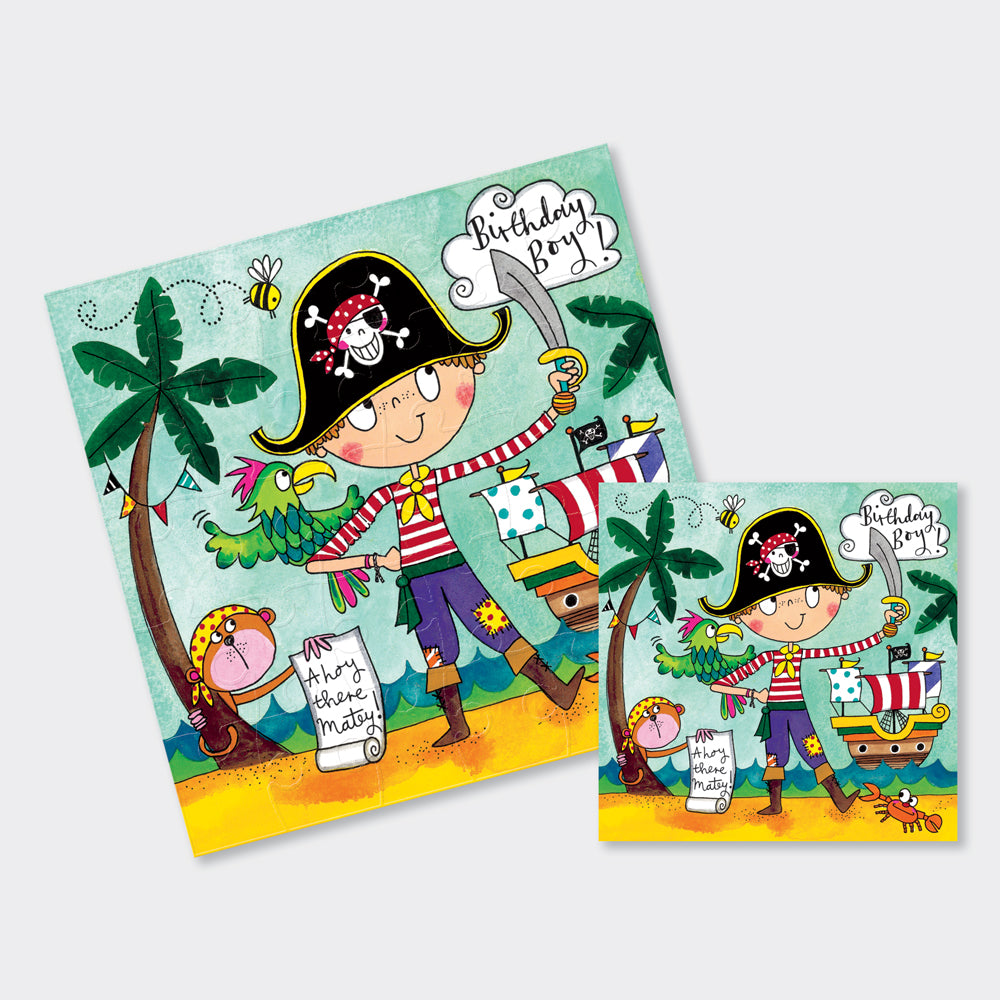 Jigsaw Card - Birthday Pirate  - Birthday Card