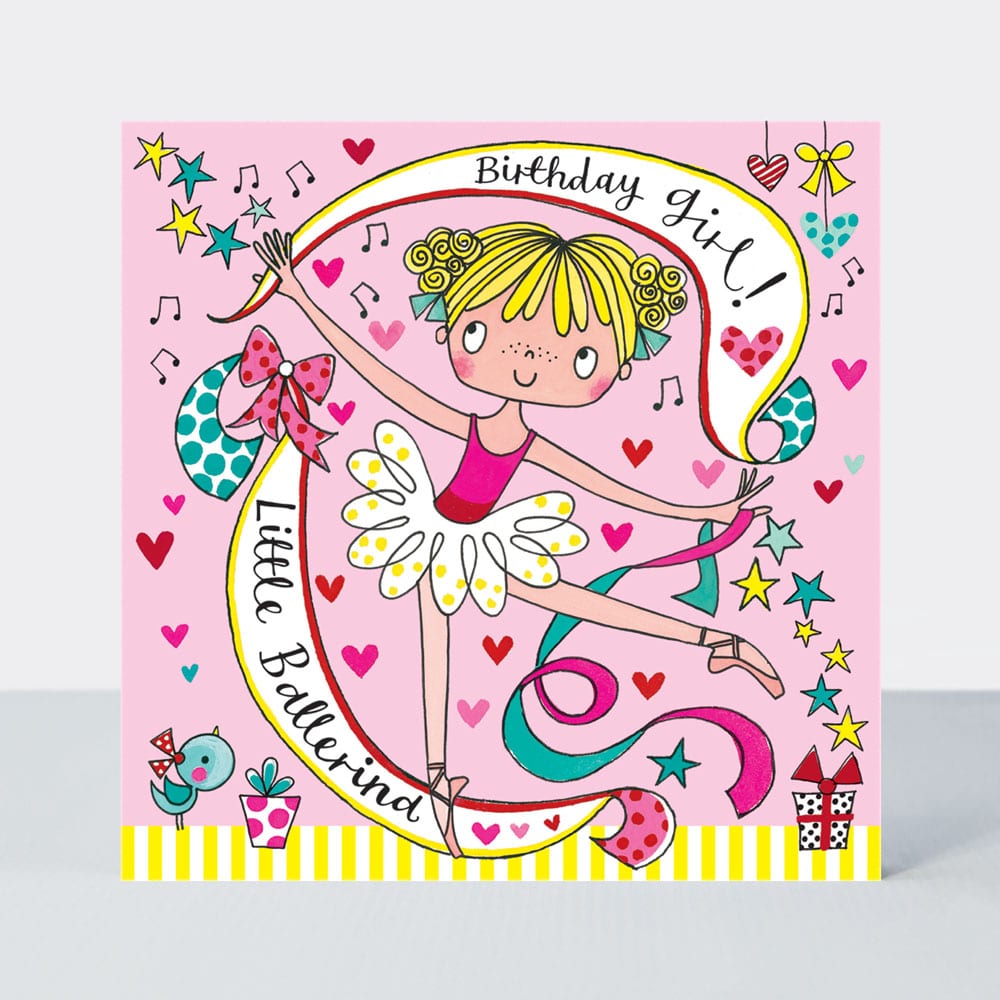 Jigsaw Card - Birthday Girl Ballerina  - Birthday Card