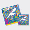 Jigsaw Card - Happy Birthday Shark Sea Scene  - Birthday Card