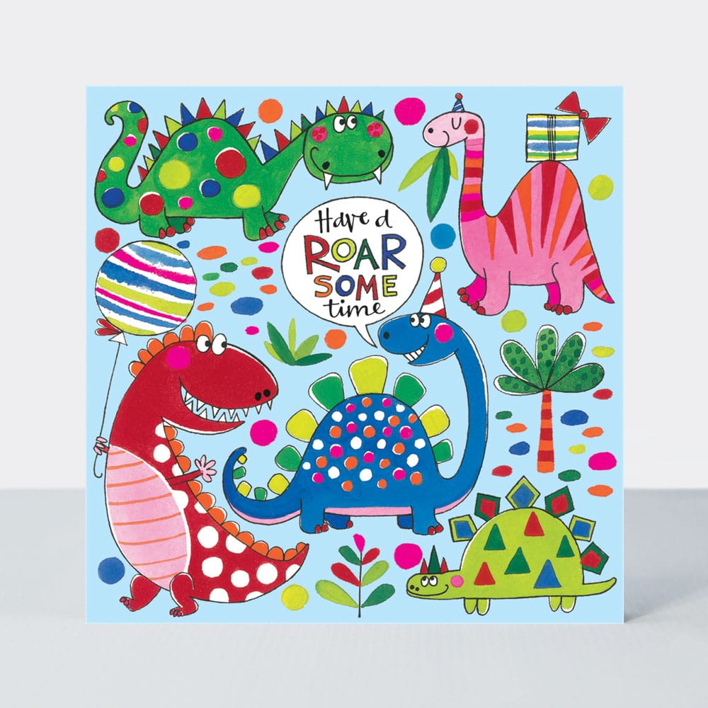 Jigsaw Card - Roar-some time Dinosaur  - Birthday Card
