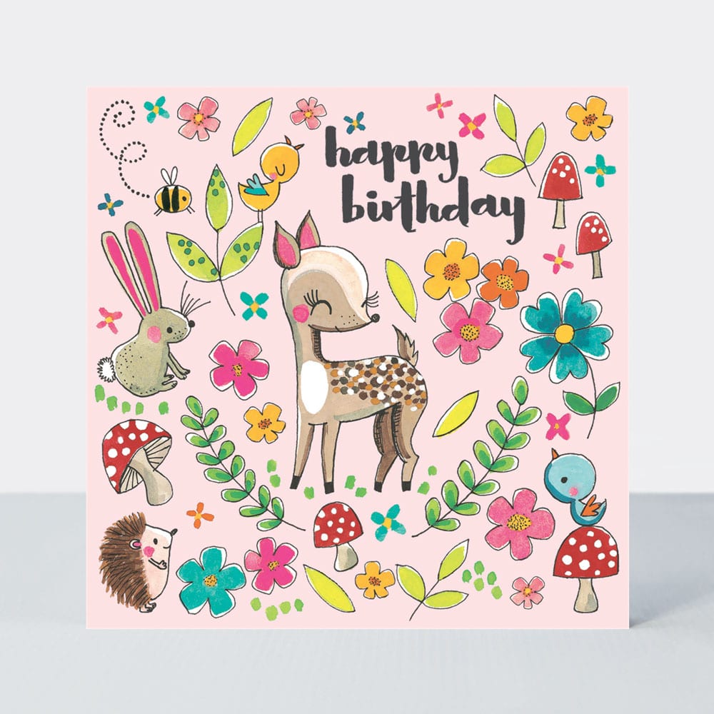 Jigsaw Card - Birthday woodland friends  - Birthday Card