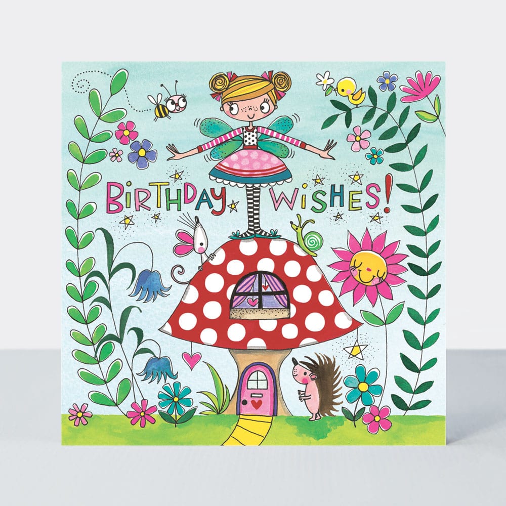 Jigsaw Card - Birthday wishes woodland fairy  - Birthday Card