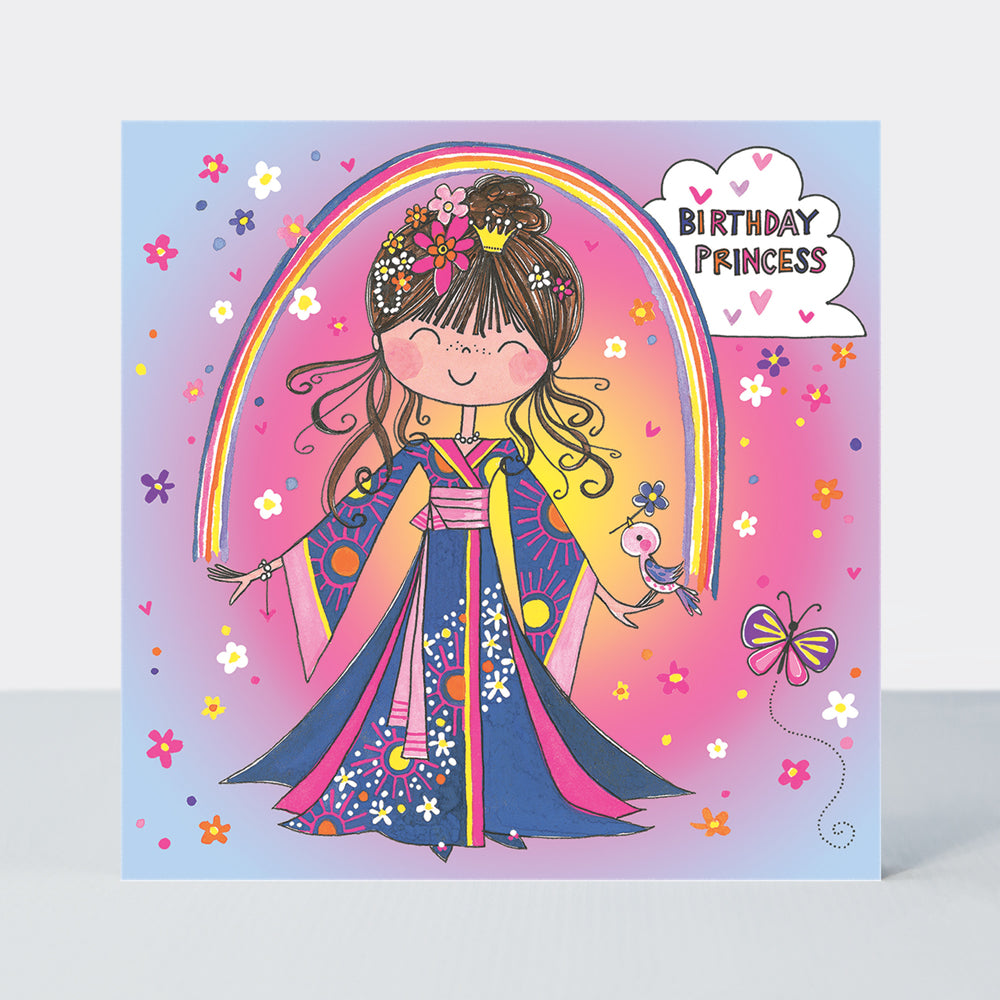 Jigsaw card - Birthday Wishes - Cherry Blossom Princess - Birthday Card