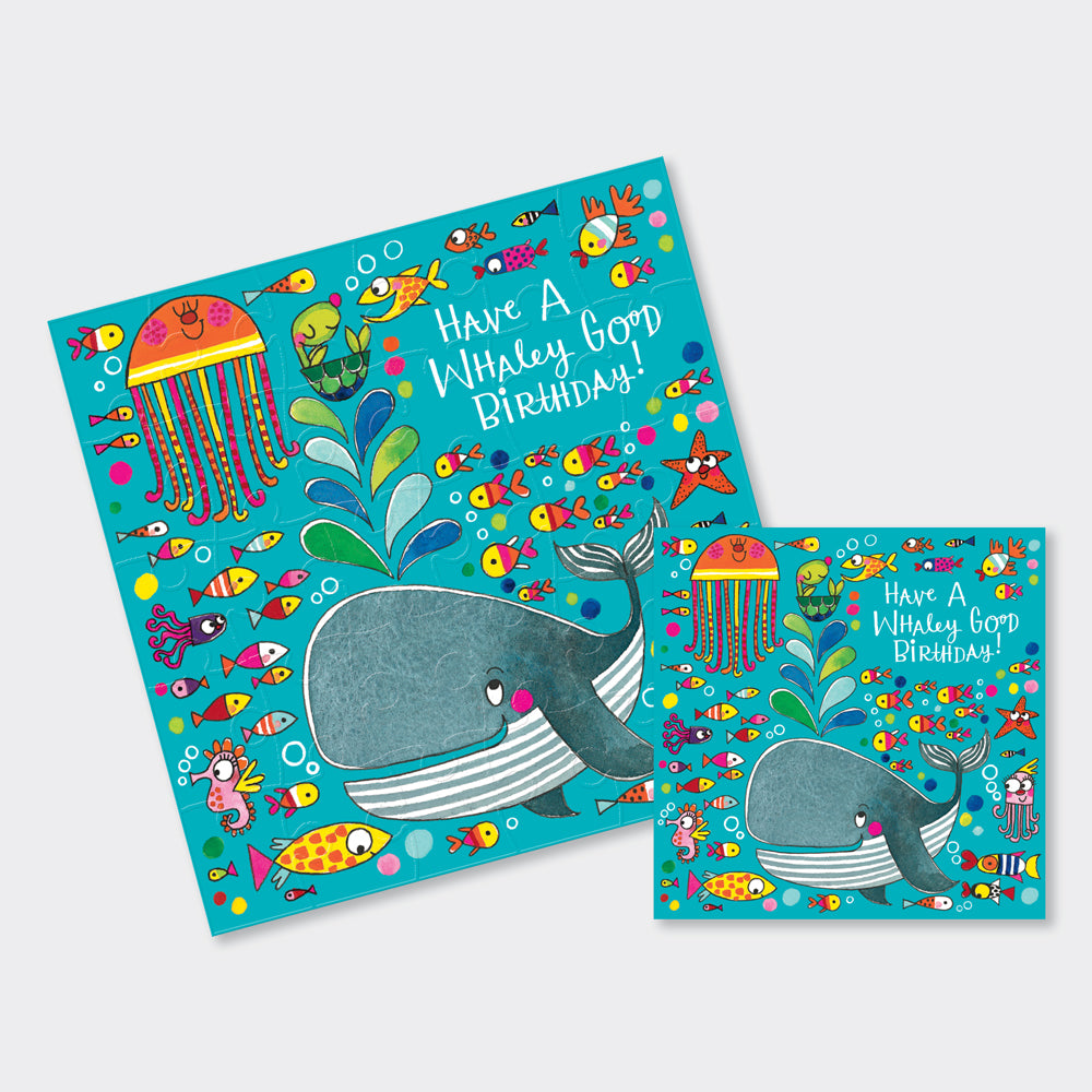 Jigsaw card - Whaley Good Birthday  - Birthday Card