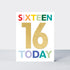 Spotlight - Age 16 Today Colourful Birthday Card