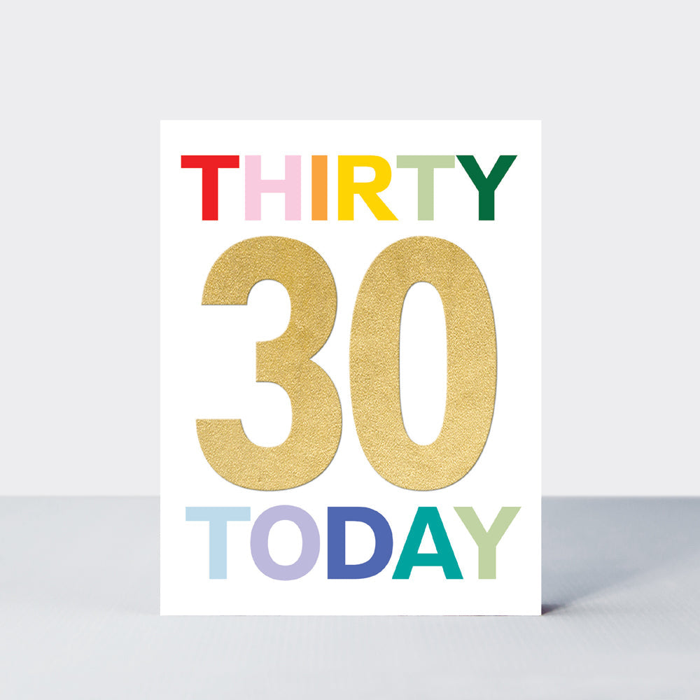 Spotlight - Age 30 Today Colourful Birthday Card