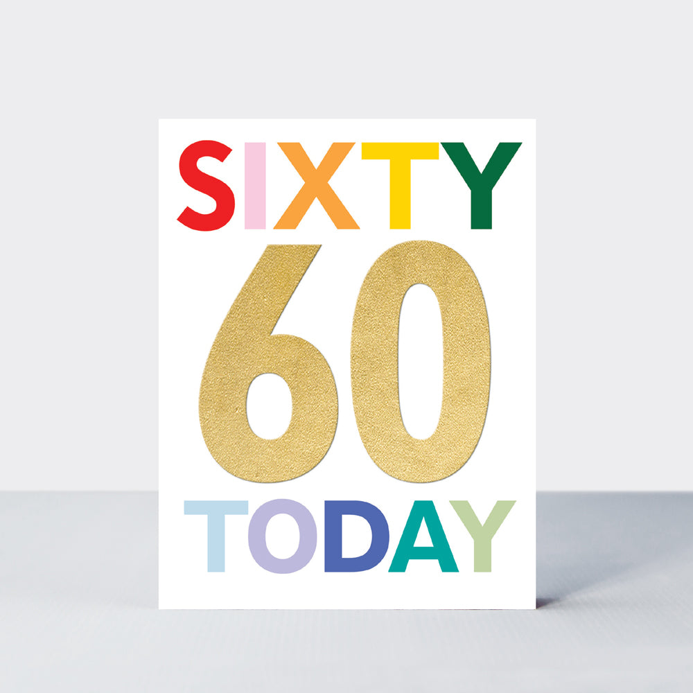 Spotlight - Age 60 Today Colourful Birthday Card
