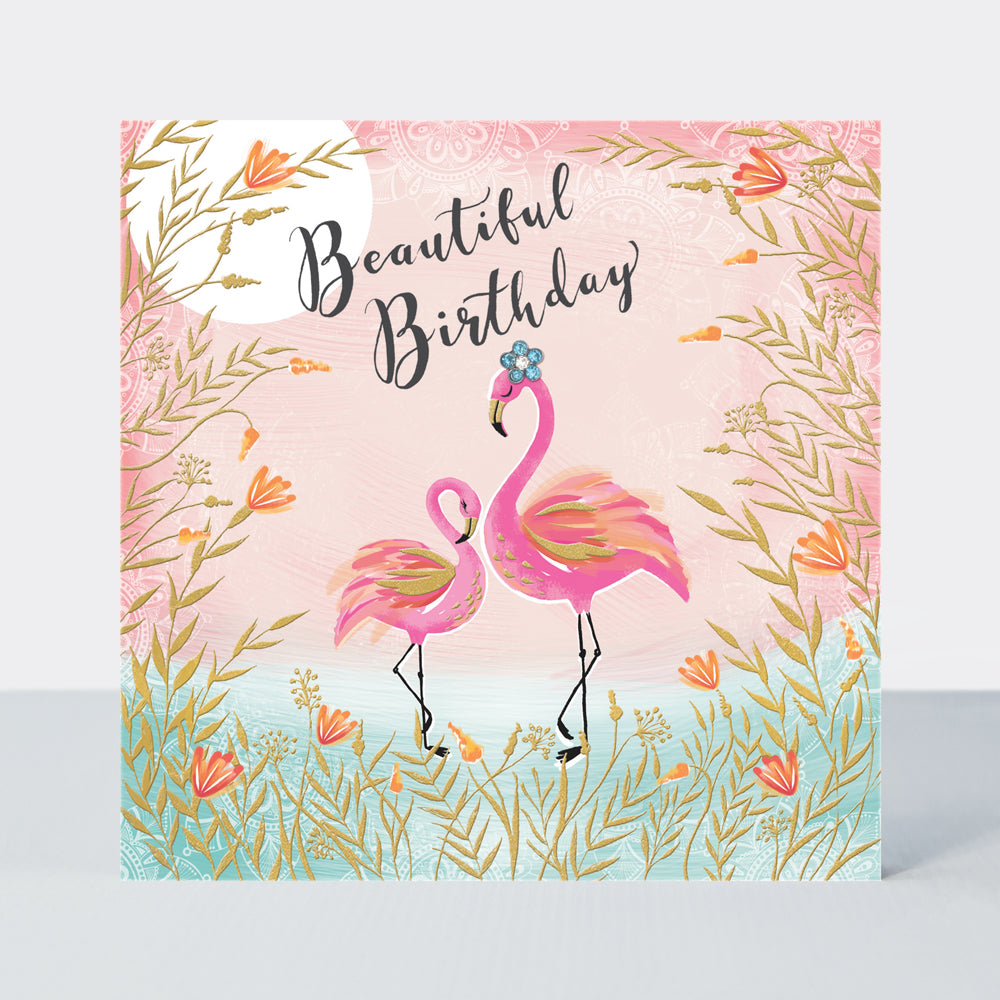 Darjeeling - Birthday Flamingos  - Birthday Card