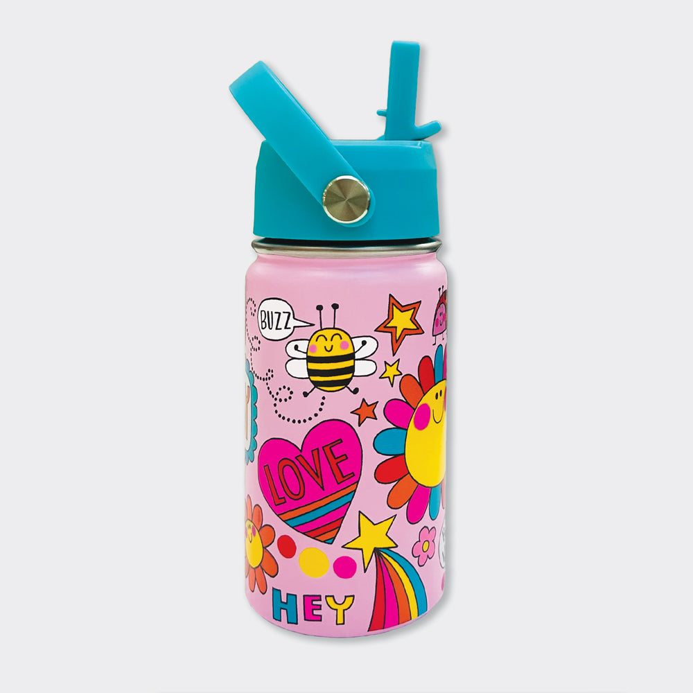 Bee Happy Kids Insulated Stainless Steel Water Bottle - 340ml
