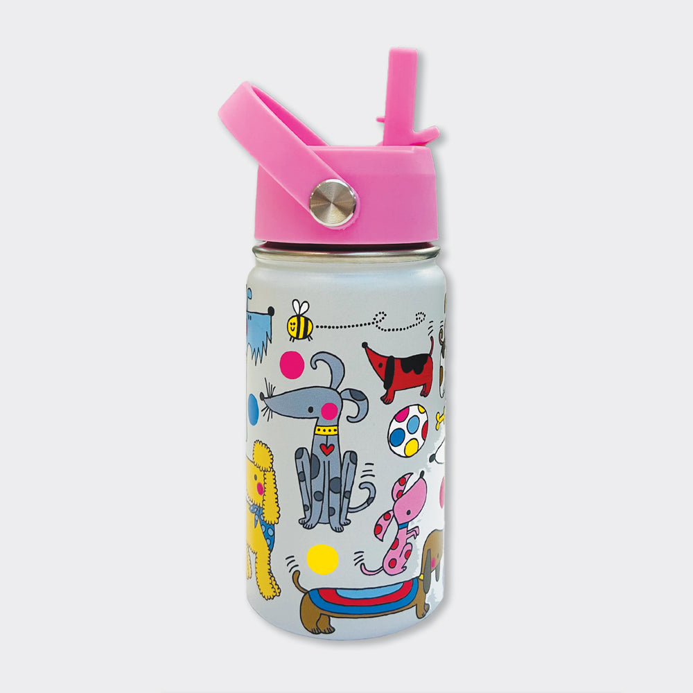 Dogs Kids Insulated Stainless Steel Water Bottle - 340ml