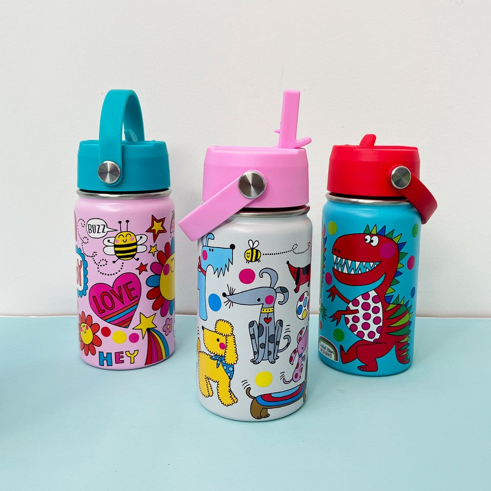 Bee Happy Kids Insulated Stainless Steel Water Bottle - 340ml