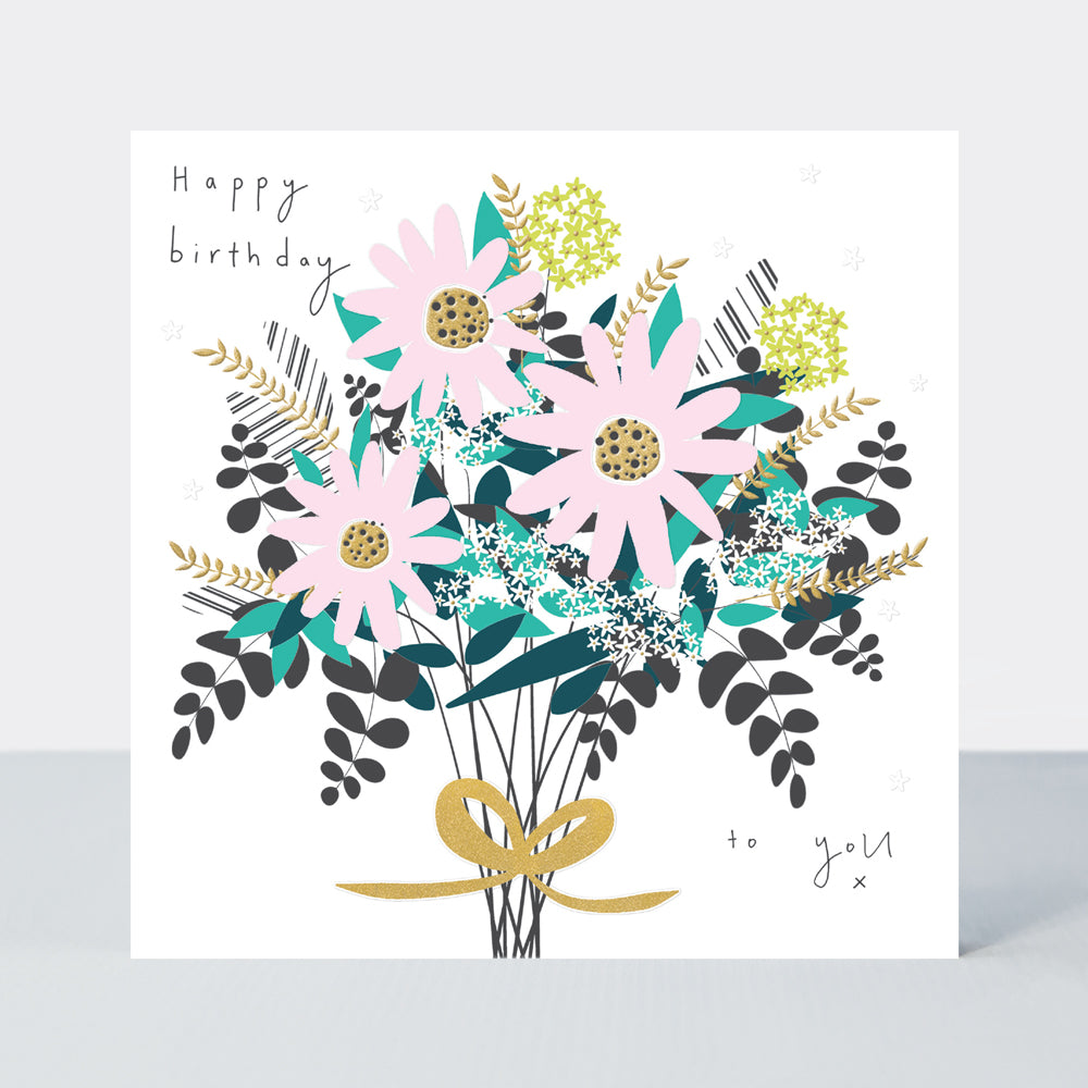 Mika - Birthday Bunch of Flowers  - Birthday Card