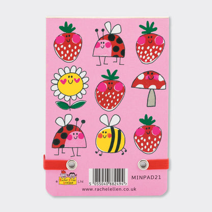 A7 Mini Notepads - Bugs &amp; Strawberries