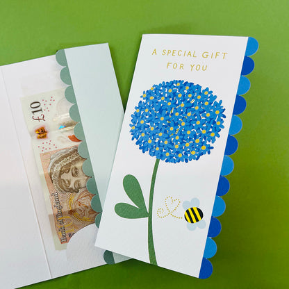 Money Wallet Card - Bee &amp; Blue Allium/A Special Gift For You