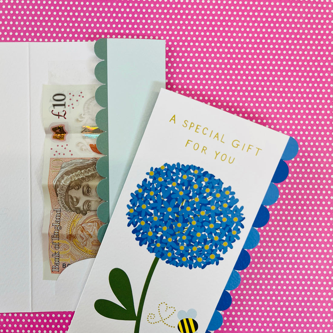 Money Wallet Card - Bee &amp; Blue Allium/A Special Gift For You