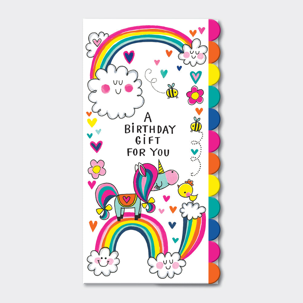 Money Wallet Card - A Birthday Gift For You/Unicorn &amp; Rainbows