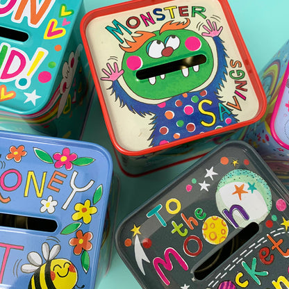 Money Box Tin  - Monster Savings