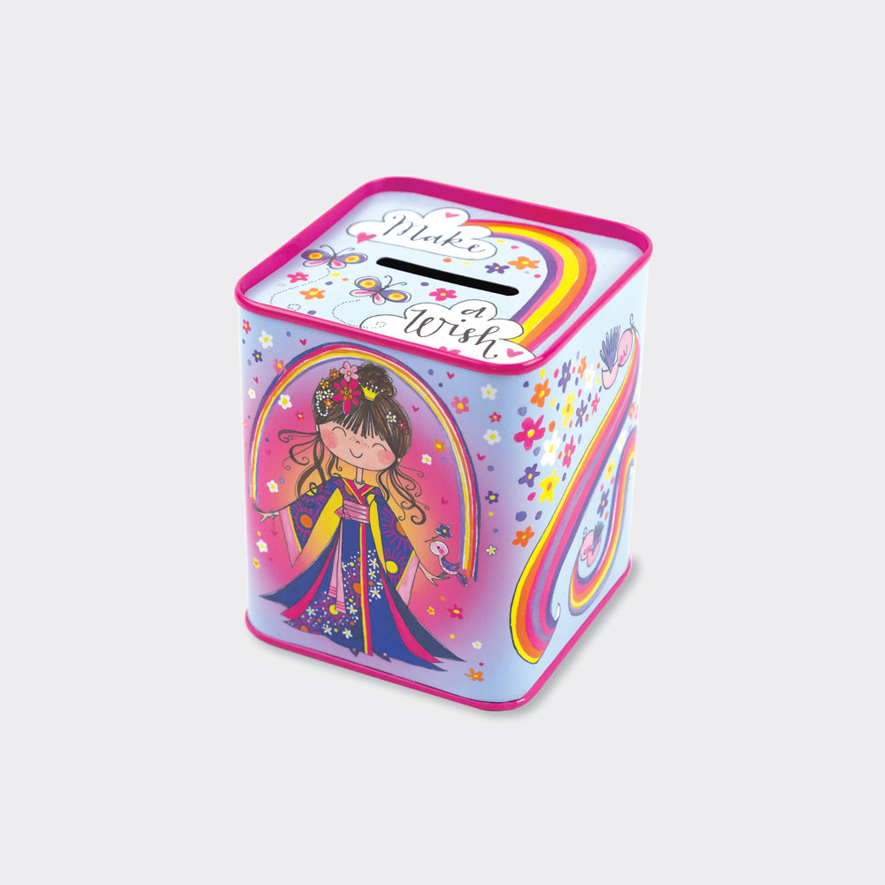 Money Box Tin - Cherry Blossom Princess