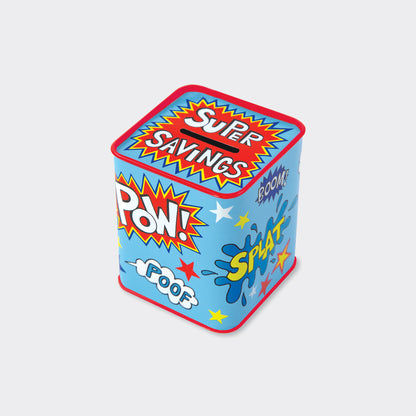Money Box Tin - Super Savings Superhero