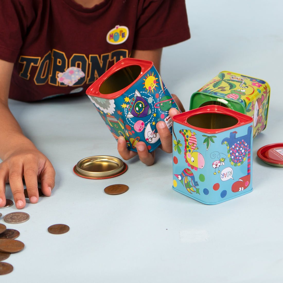 Money Box Tin - Roar-Some Savings/Dinosaurs