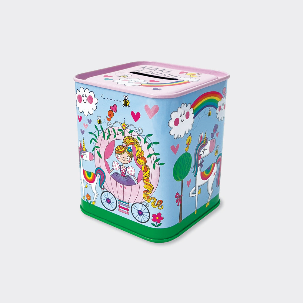 Money Box Tin - Make A Wish/Fairytale Princess