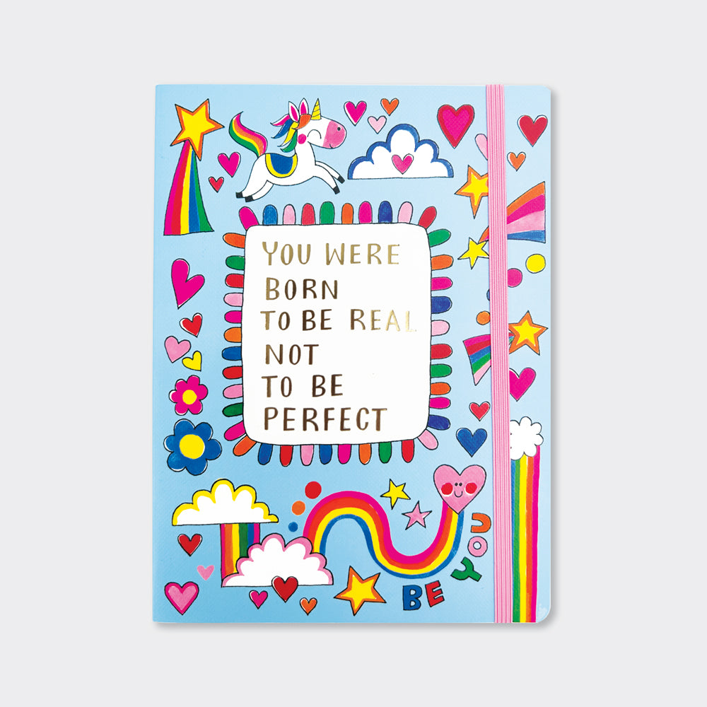 Notebook - Unicorns &amp; Rainbows/You Were Born To Be Real …