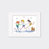 Mounted Limited Edition Print ‐ Three Girls and Dog