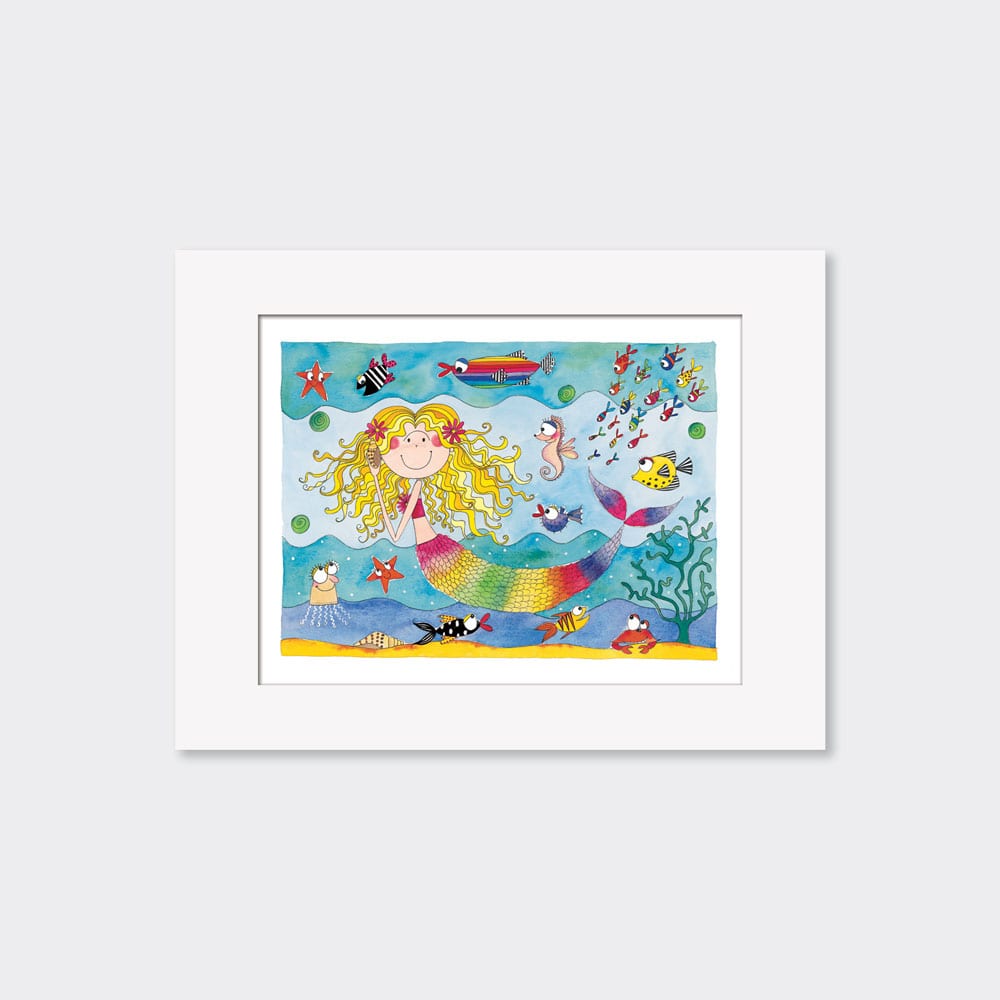 Mounted Limited Edition Print ‐ Mermaid