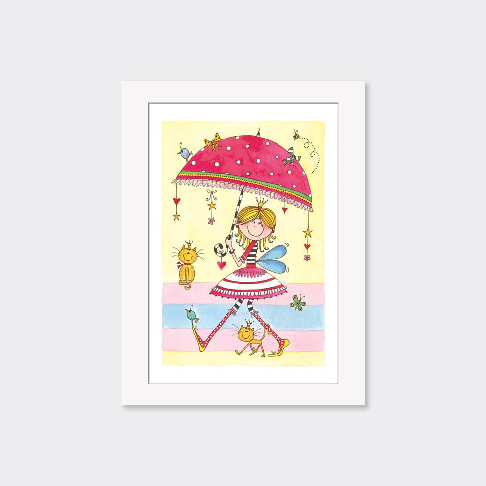 Mounted Limited Edition Print ‐ Fairy and Parasol