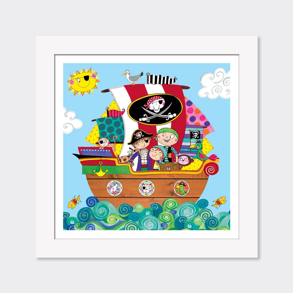 Mounted Limited Edition Print ‐ Pirate Ship