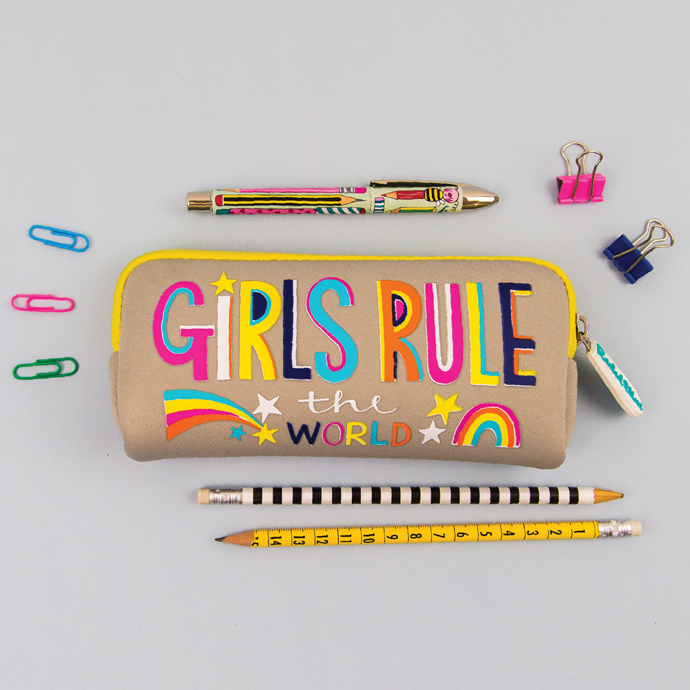 Neoprene Pencil Cases -  Girls Rule