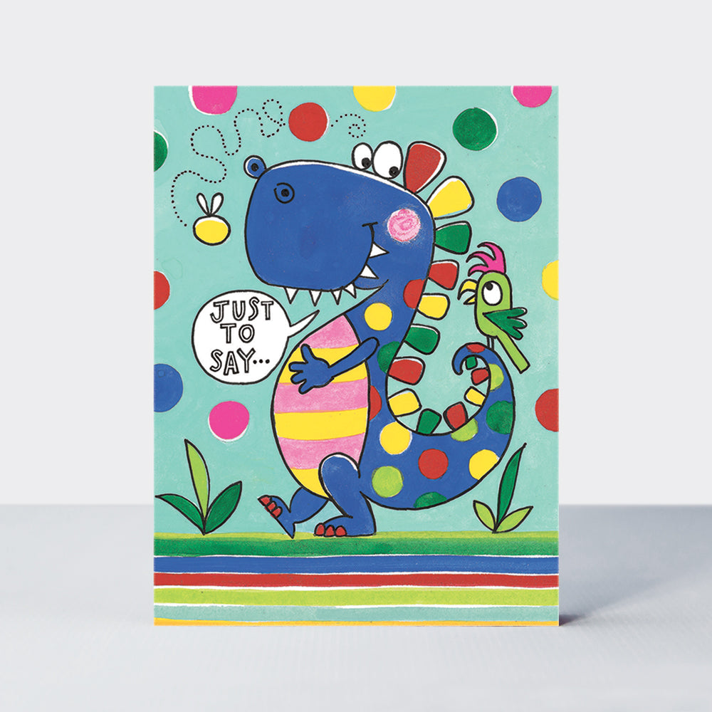 Pack of 10 Notecards - Just to Say/Dinosaur