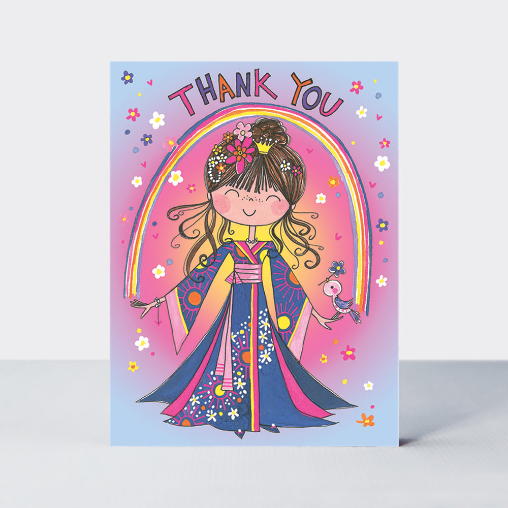 Pack of 10 Notecards - Thank You/Cherry Blossom Princess