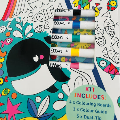 Colour by Numbers Kit - Under the Sea