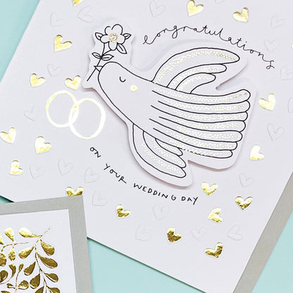 Paper Treasures - Congratulations Wedding Day/Bird Card