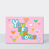 Postcard - 'You are so loved' on pink