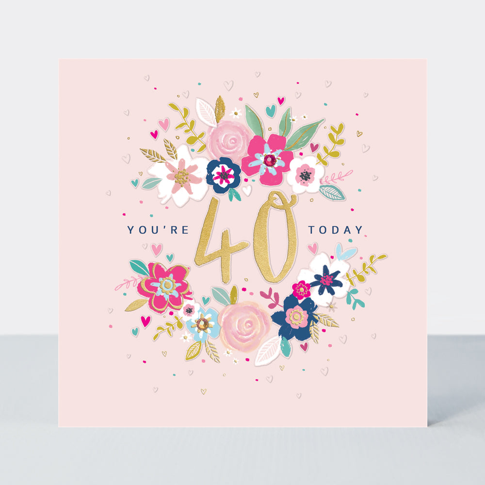 Peony - 40th Birthday Card