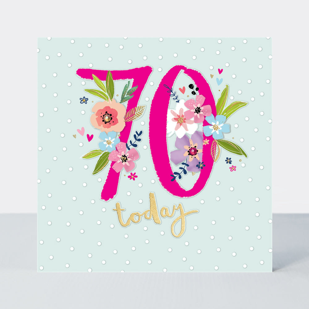 Peony - 70th Birthday Card